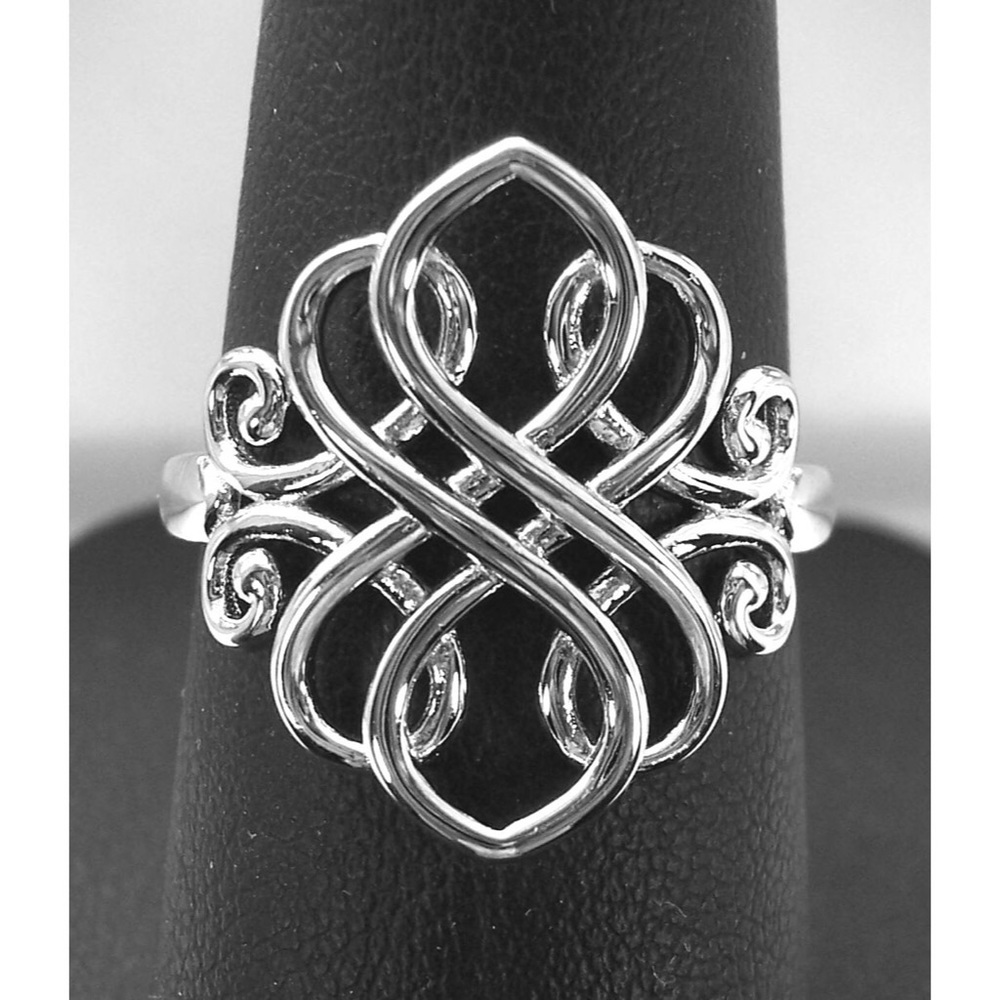 Celtic Irish Endless Knot Ring 925 Sterling Silver High Polished Women's